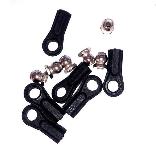 Fastrax Rose Joints (6) Black W/Ball (FAST46BK)