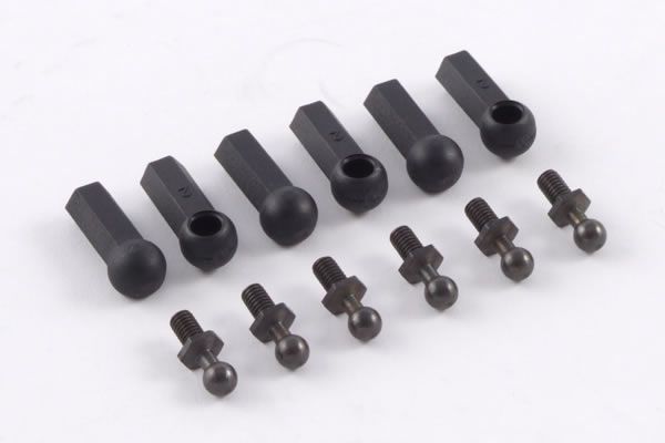 Fastrax Ball Cups (6) Black W/Ball Studs (FAST45BK)