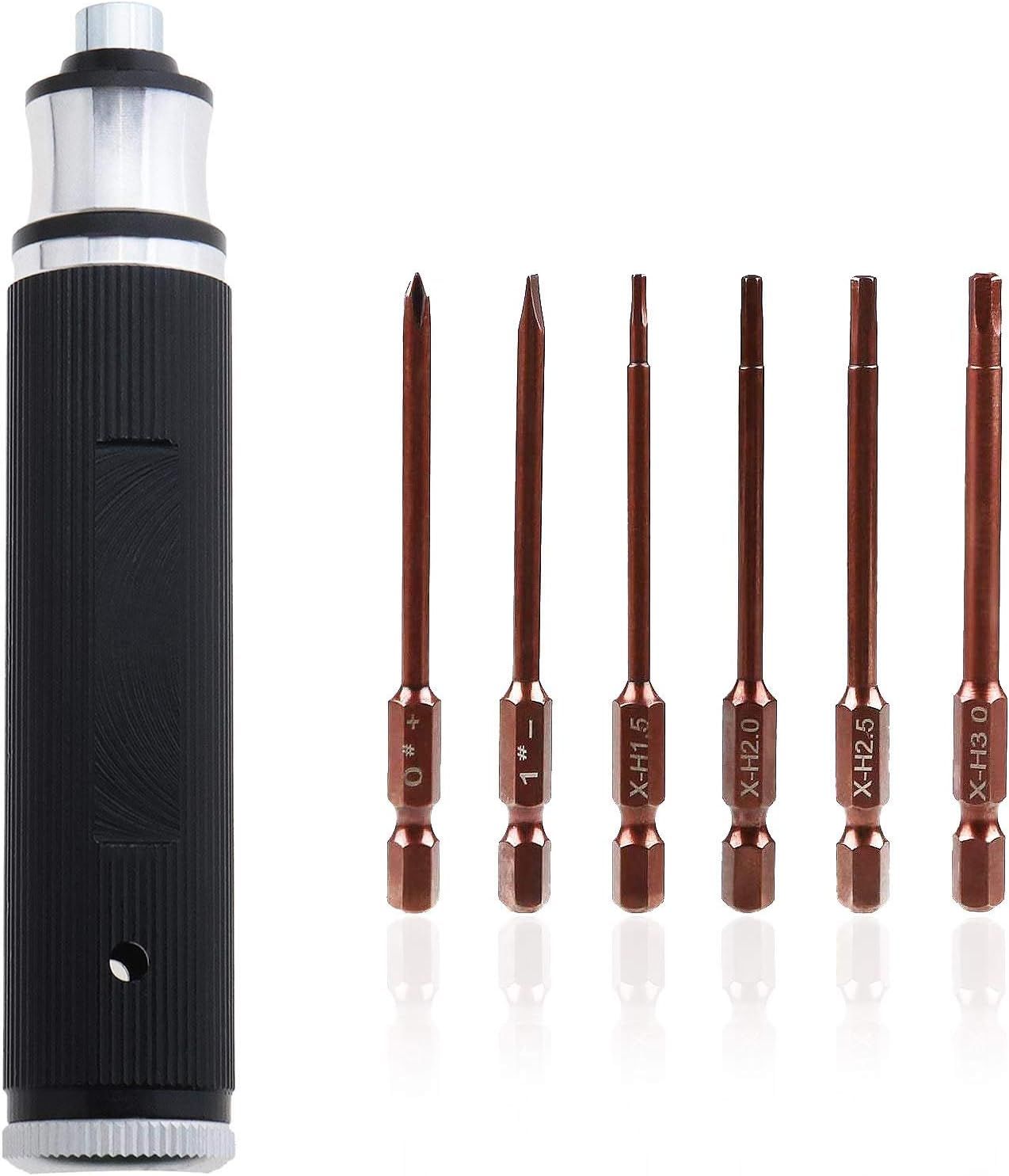 Fastrax 6 Piece Changeable Hand Tool 1.5,2.0,2.5,3.0mm,PH,FLAT (FAST623BK)
