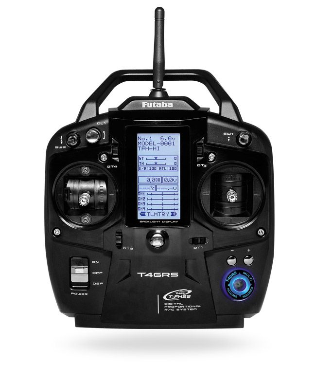 Futaba T4GRS - 2.4GHz T-FHSS 4-Channel Combo including R304SB with Telemetry (FUT05003095-3)