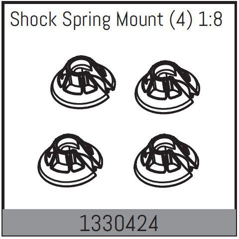 Absima Shock Spring Mount (4) 1:8 ( AB 1330424)