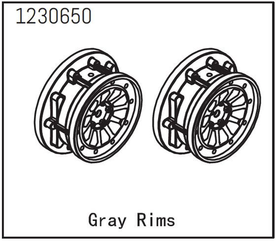 Absima Rims Grey - Sherpa  (2) ( AB 1230650)
