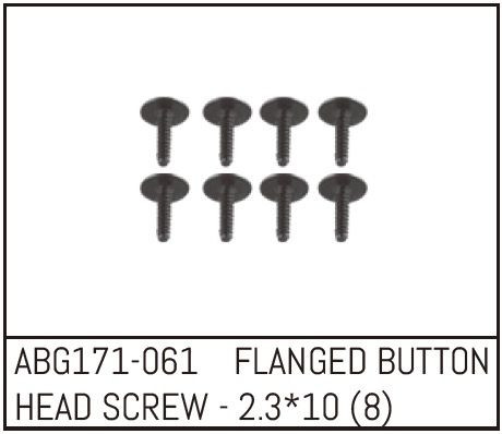 Absima Flanged Button Head Screw M2.3*10 (8) ( AB G171-061)