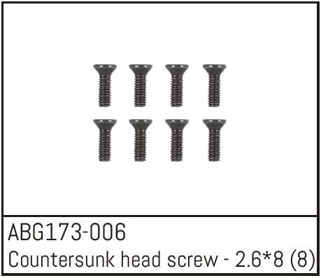 Absima Flat Head Screw M2.3*6 (8) ( AB G173-006)