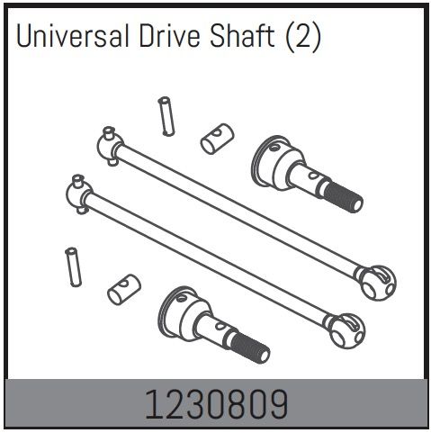 Absima Universal Drive Shaft (2) ( AB 1230809)