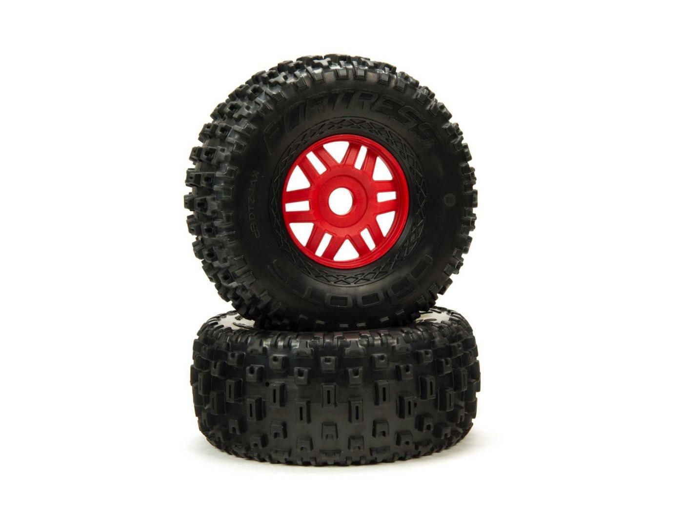 Arrma DBOOTS &#039;Fortress&#039; Tire Set Glued (Red) (2pcs) (G-ARA550065)