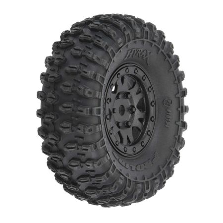 Proline 1:24 Hyrax Front/Rear 1.0&quot; Tires Mounted 7mm Black Impulse 4pcs (G-PRO10194-10)
