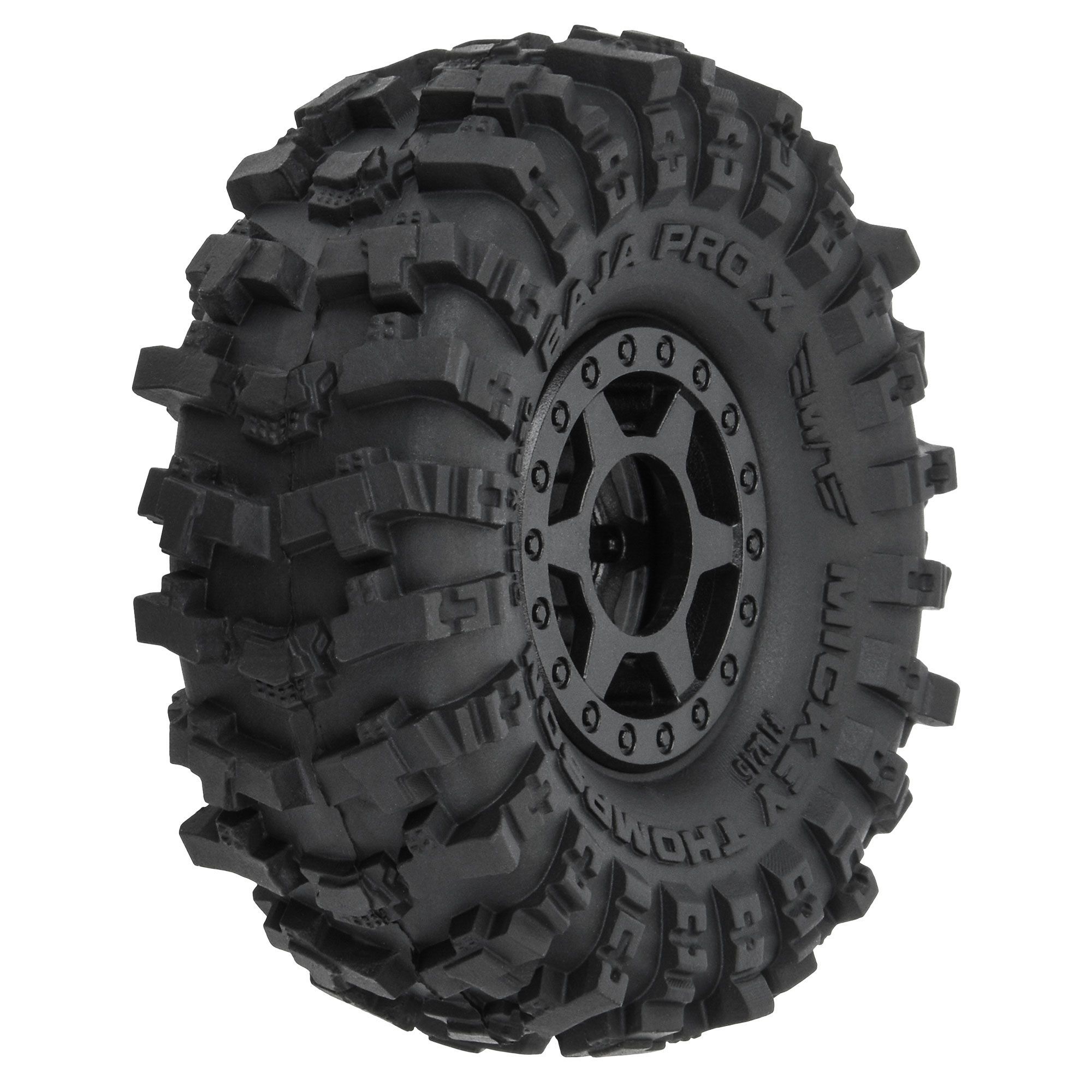 Proline 1/24 Mickey Thompson Baja Pro X F/R 1.0&quot; MTD 7mm Black Holco (G-PRO10215-10)