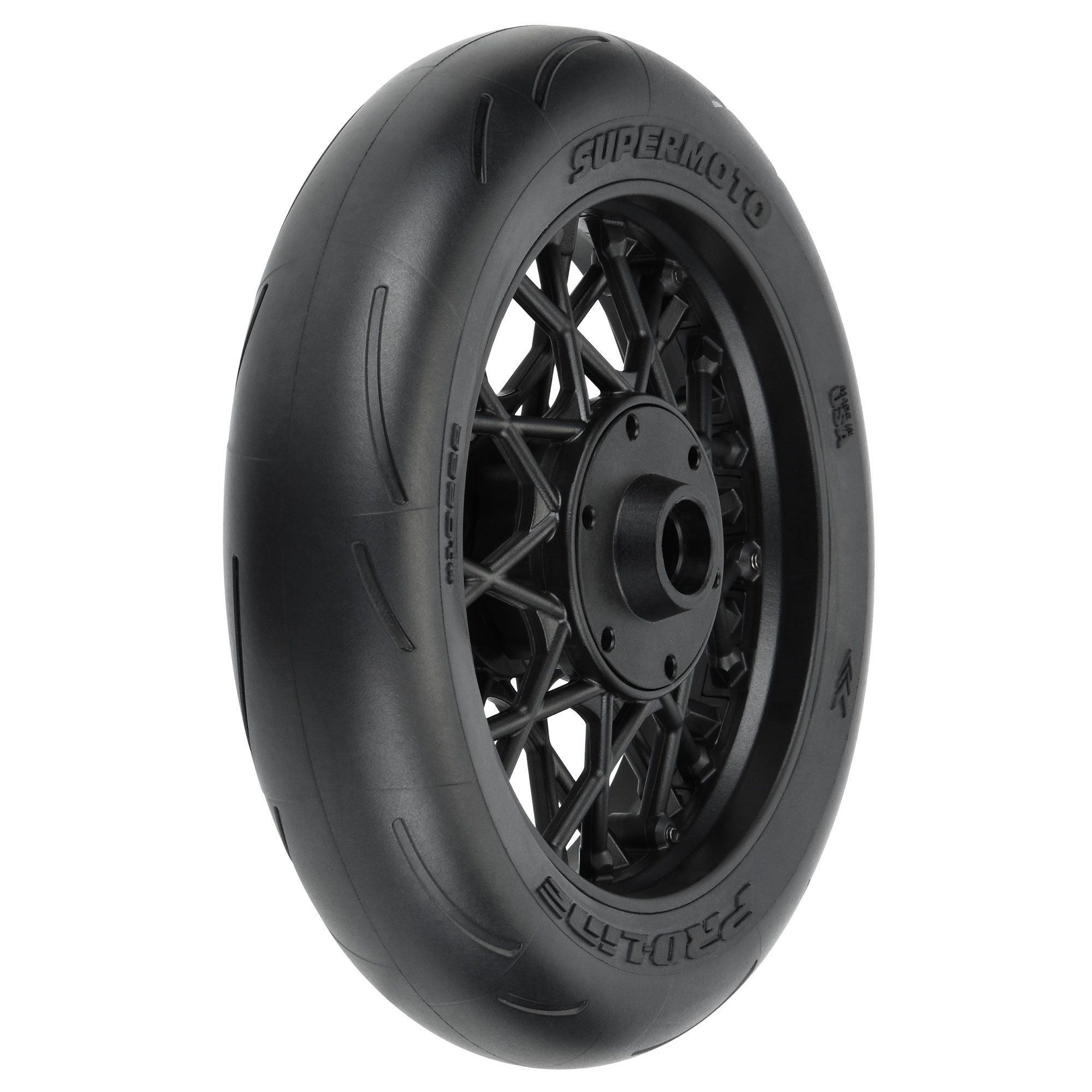 Proline 1:4 Supermoto S3 Motorcycle Front Tire MTD Black (1) PROMOTO (G-PRO10222-10)
