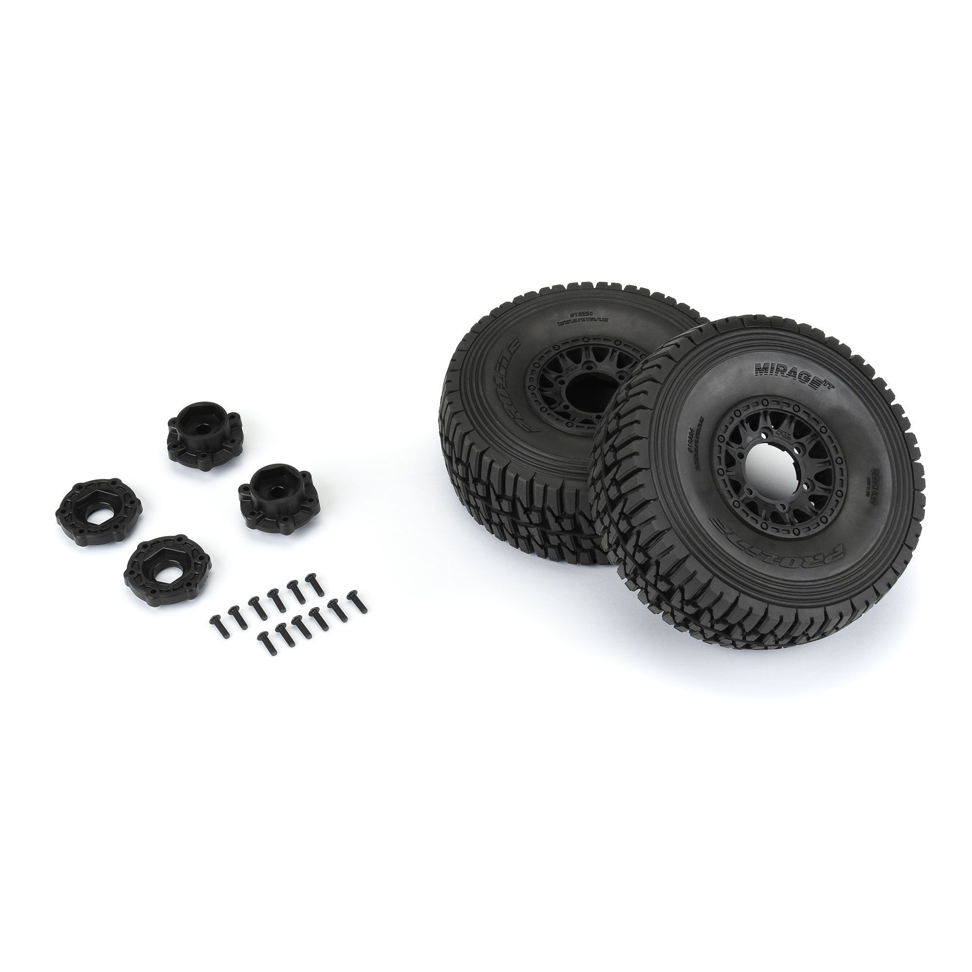 Proline 1:7 Mirage TT BELTED F/R Tires MTD 17mm Blk Raid (2): Mojave (G-PRO10224-10)