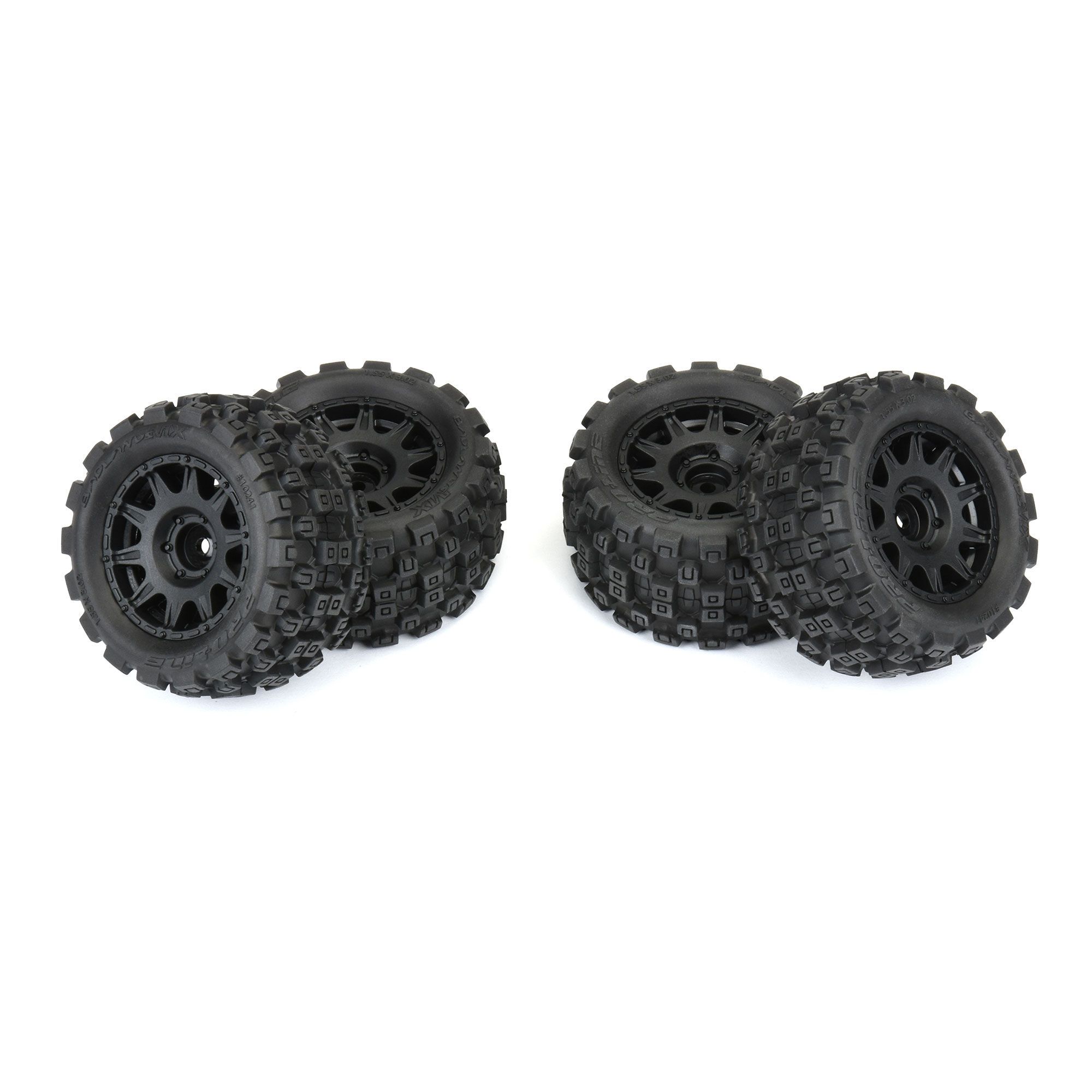 Proline Badlands MX 1.85&quot; All-Terrain Truck Tires (4) Mounted (G-PRO1024110)
