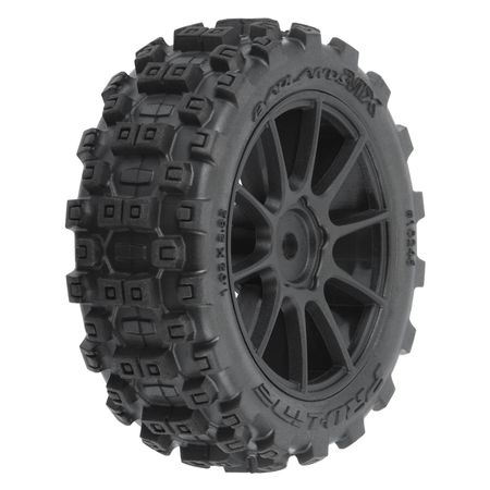 Proline Badlands MX 1.9&quot; Buggy Tires MTD Mach-10 Black Wheels: Typho (G-PRO1024610)