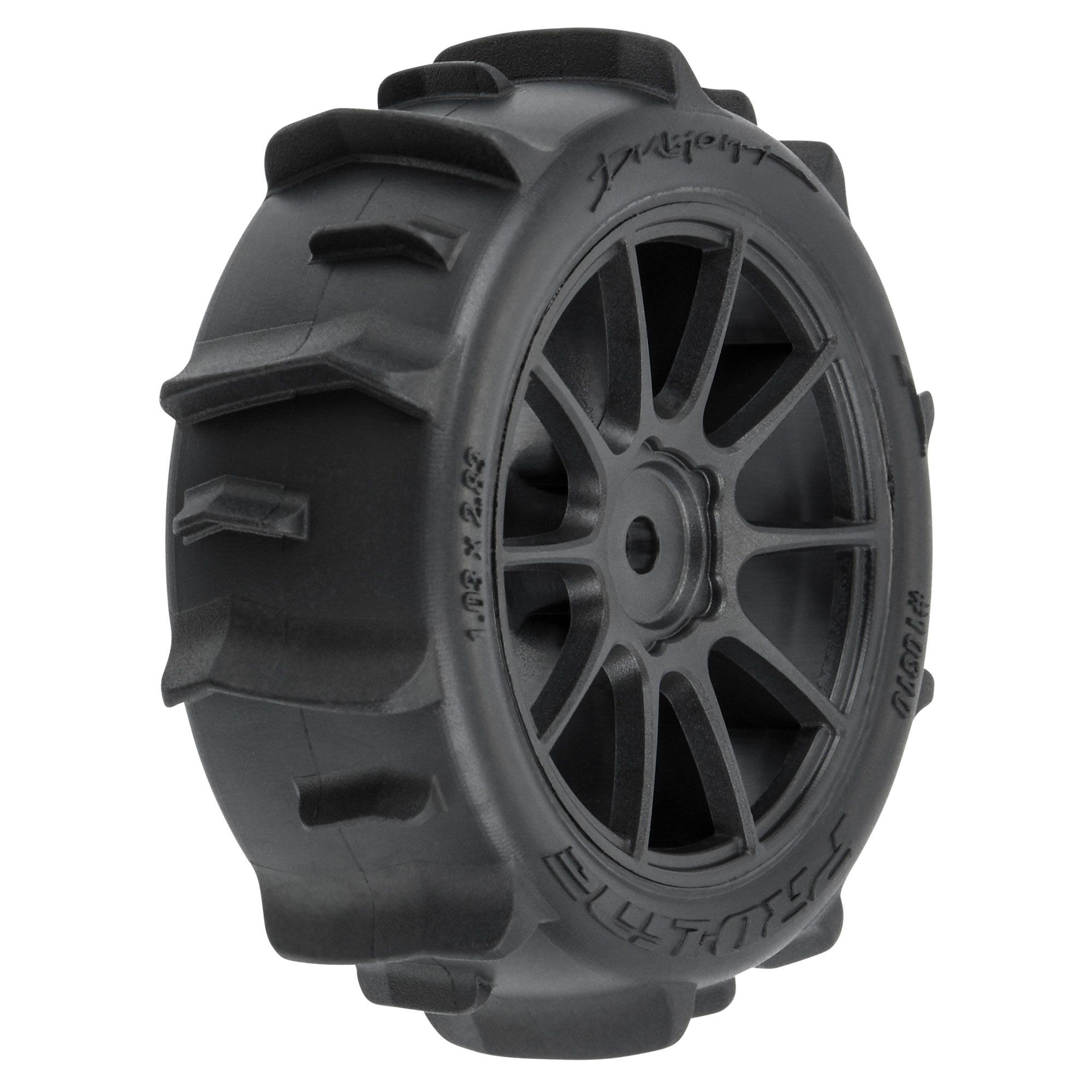 Proline 1/14 Dumont F/R Tires MTD 12mm Black Mach-10 (4): Typhon GROM (G-PRO1031010)