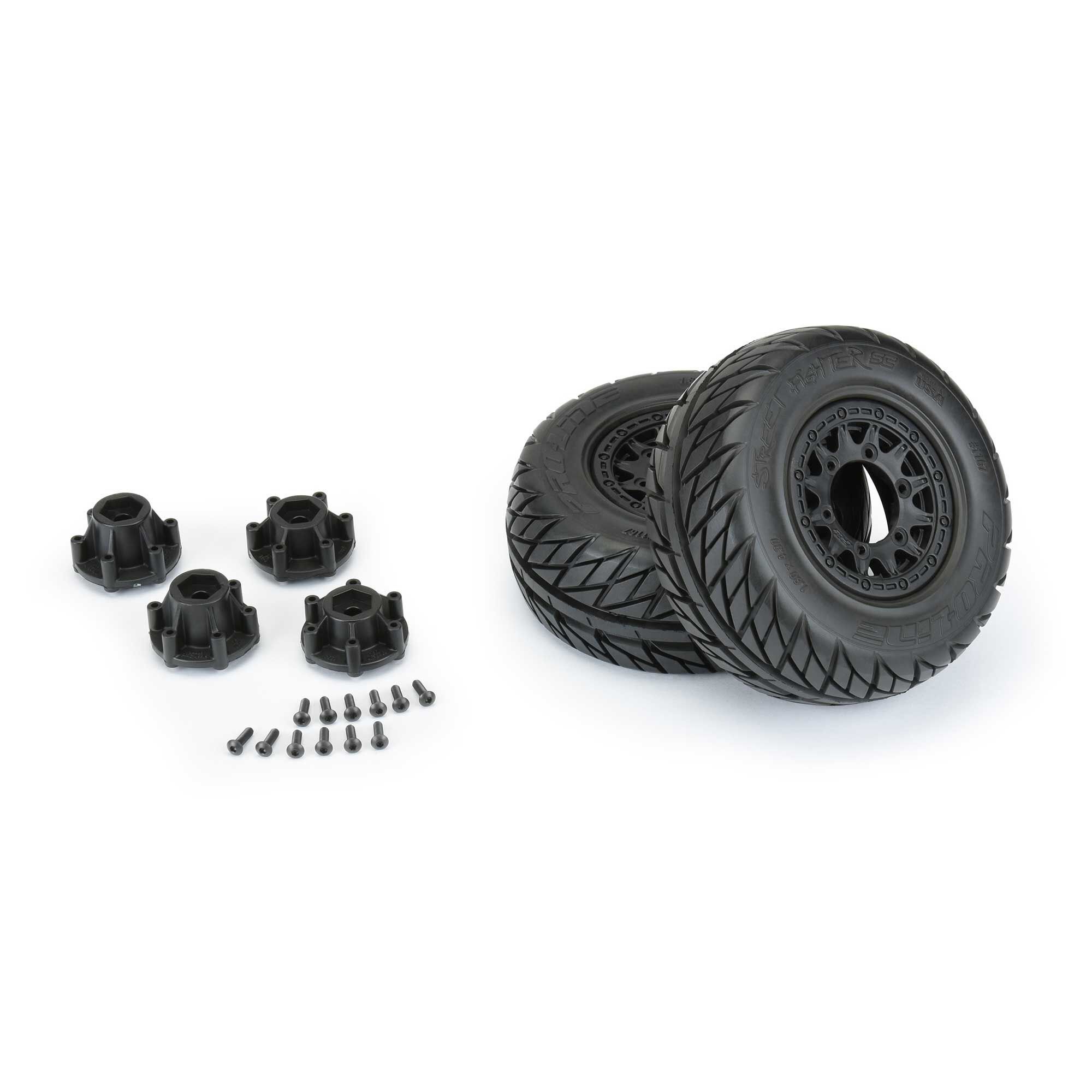 Proline 1/10 Street Fighter Fr/Rr 2.2&quot;/3.0&quot; SC Mounted 12mm Black (G-PRO1167-10)