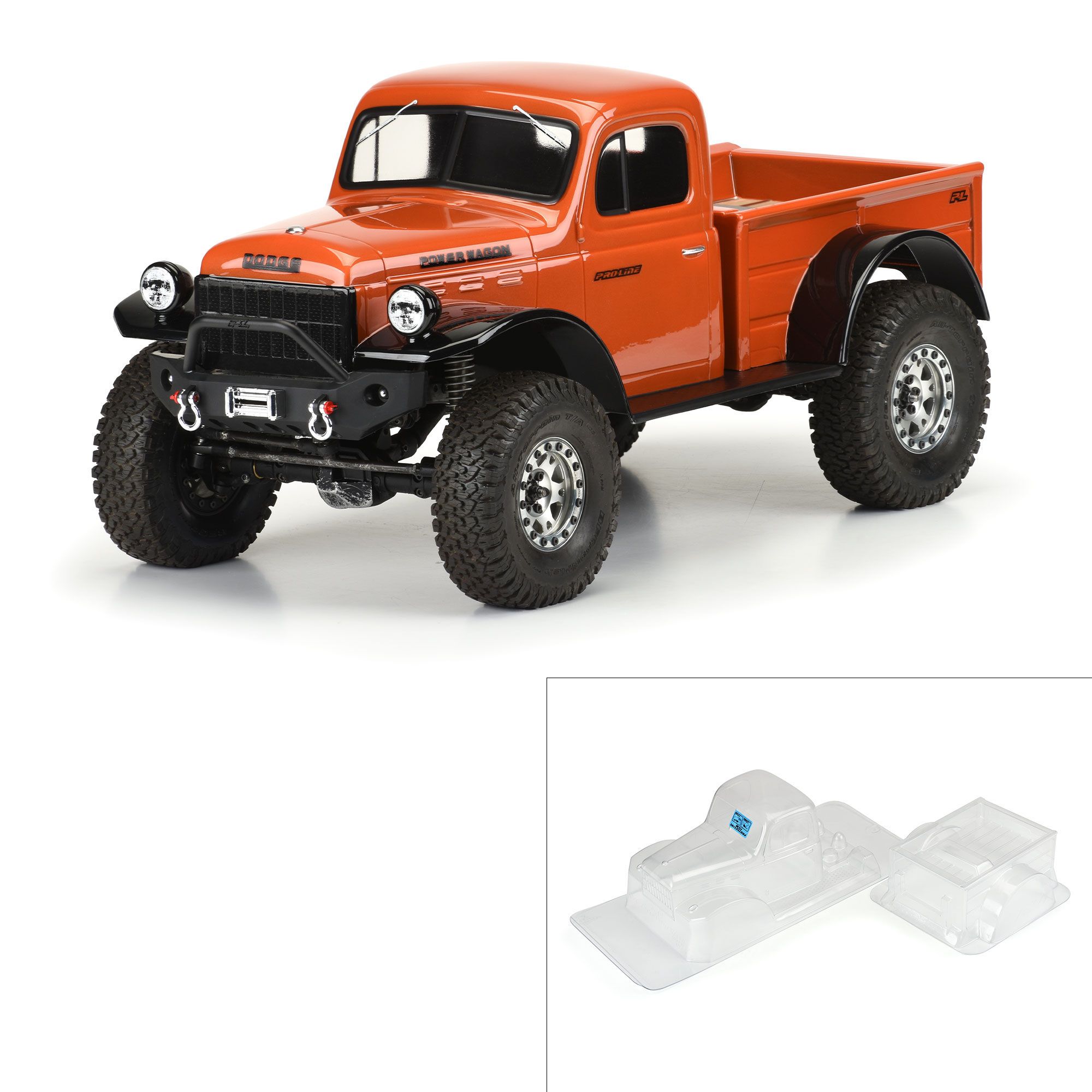 Proline 1:10 1946 Dodge Power Wagon Clear Body 12.3&quot; (313mm) WB Craw (G-PRO3499-00)