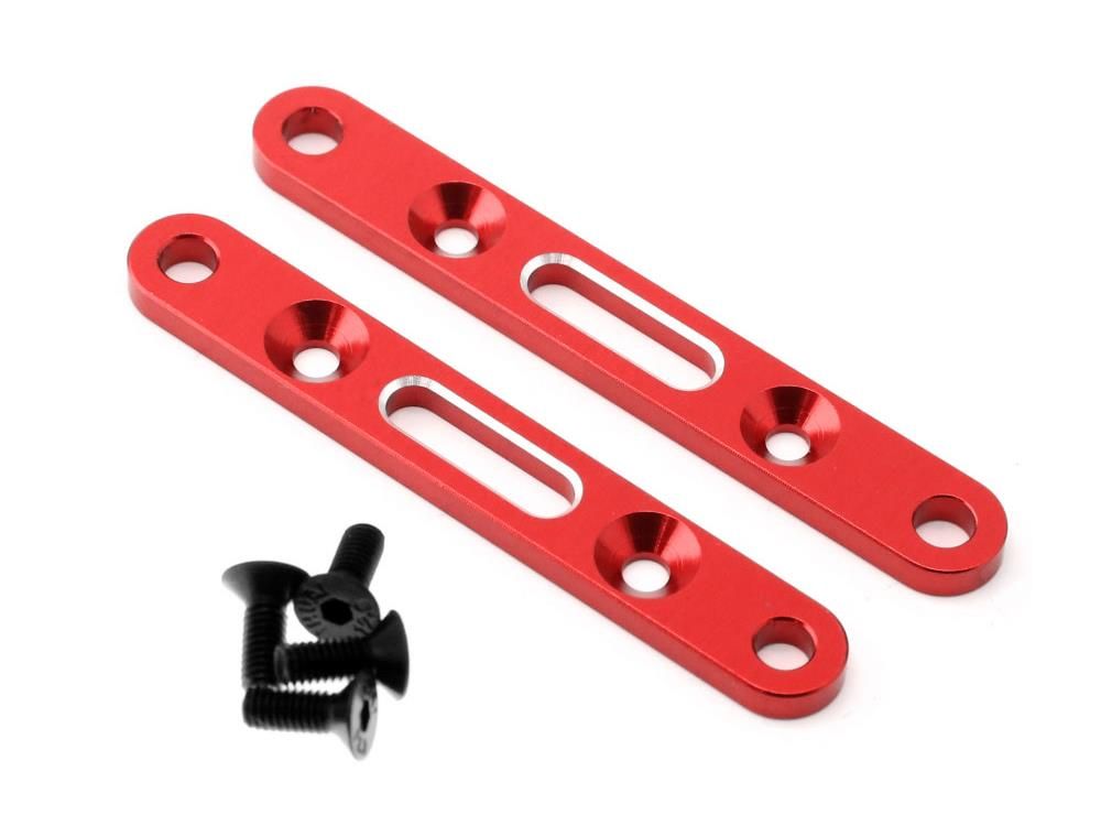 RC Overhaul Front &amp; Rear Sus Arm Mount, Red Aluminum, 4S (G-RCO-AR015R)