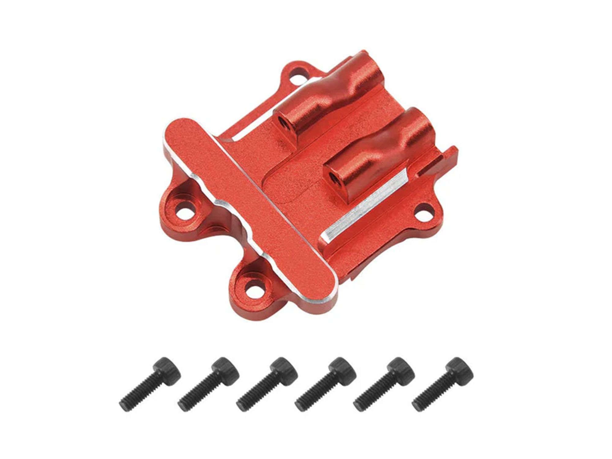 RC Overhaul  Front Gearbox Cover, Red Aluminum, Grom (G-RCO-AR028R)