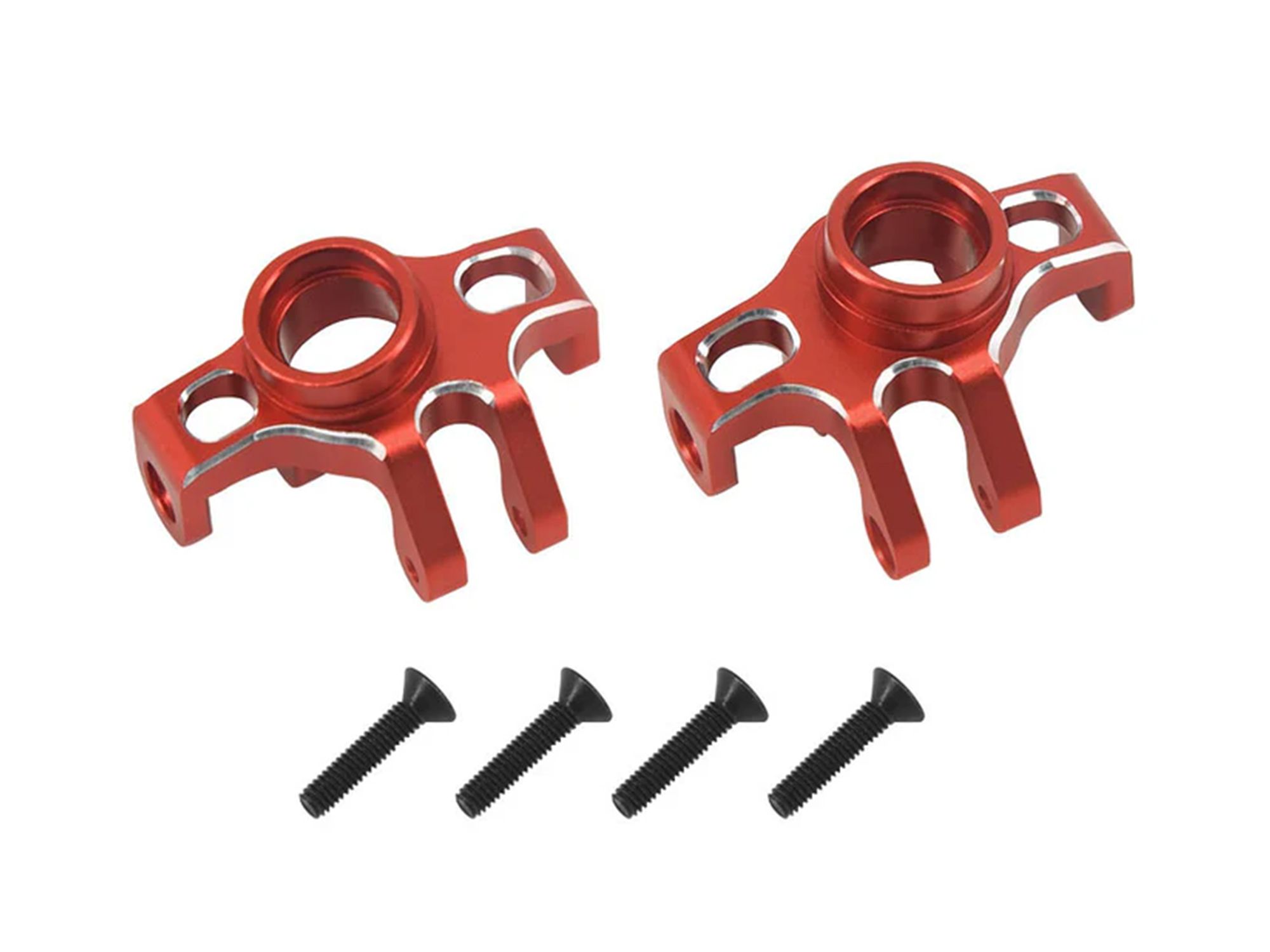 RC Overhaul Front Hubs, Red Aluminum, 1/18 Mojave (G-RCO-AR030R)