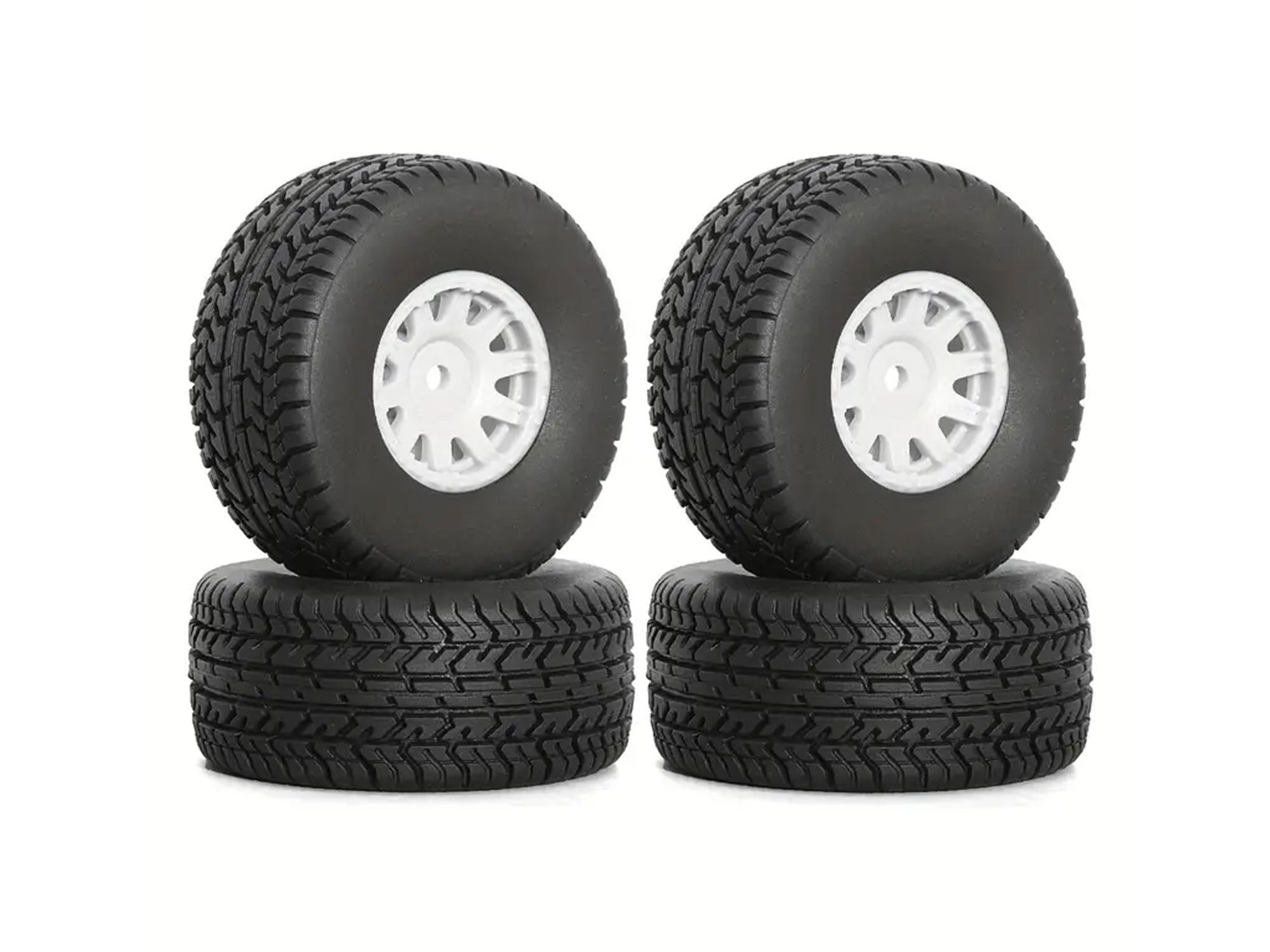 RC Overhaul On-Road Tyre w/ White Rim, 1/18 Mojave (G-RCO-AR035W)