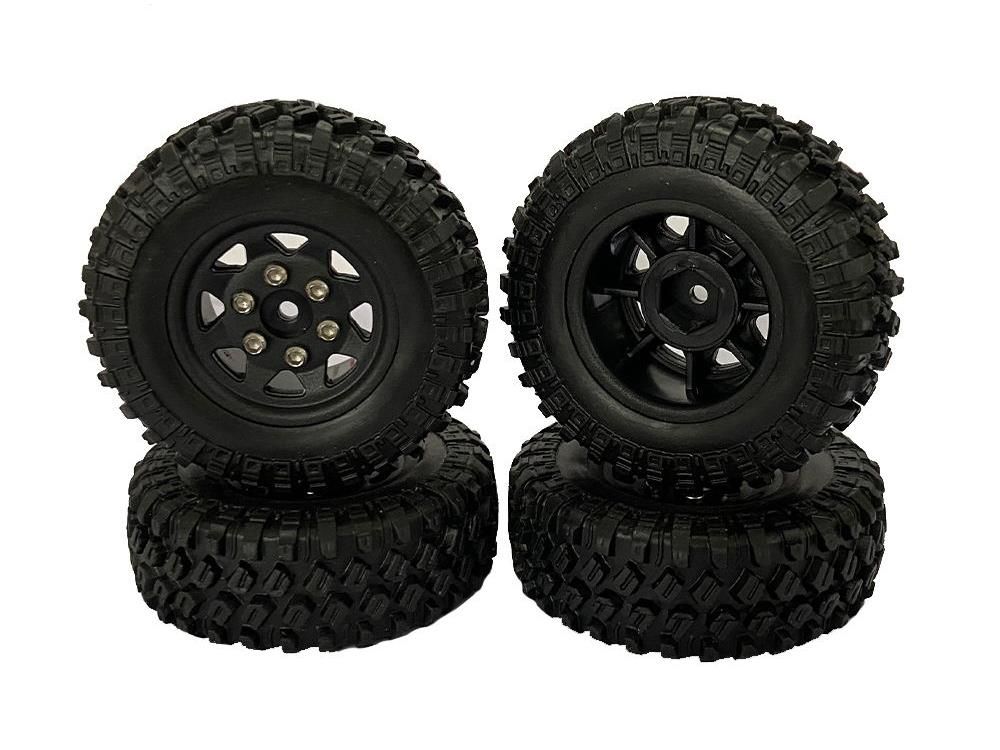 RC Overhaul Wheel &amp; Tyre Set 4pcs AX/SCX24 (G-RCO-AX012)