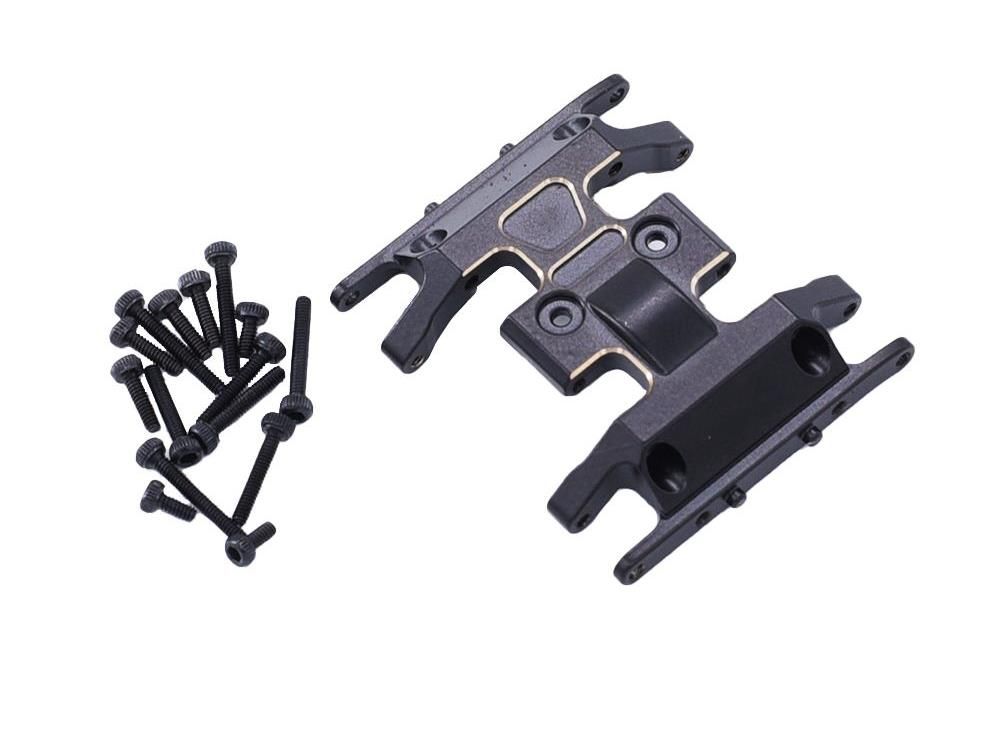 RC Overhaul Centre Skid Plate Black Brass SCX24 (G-RCO-AX026)
