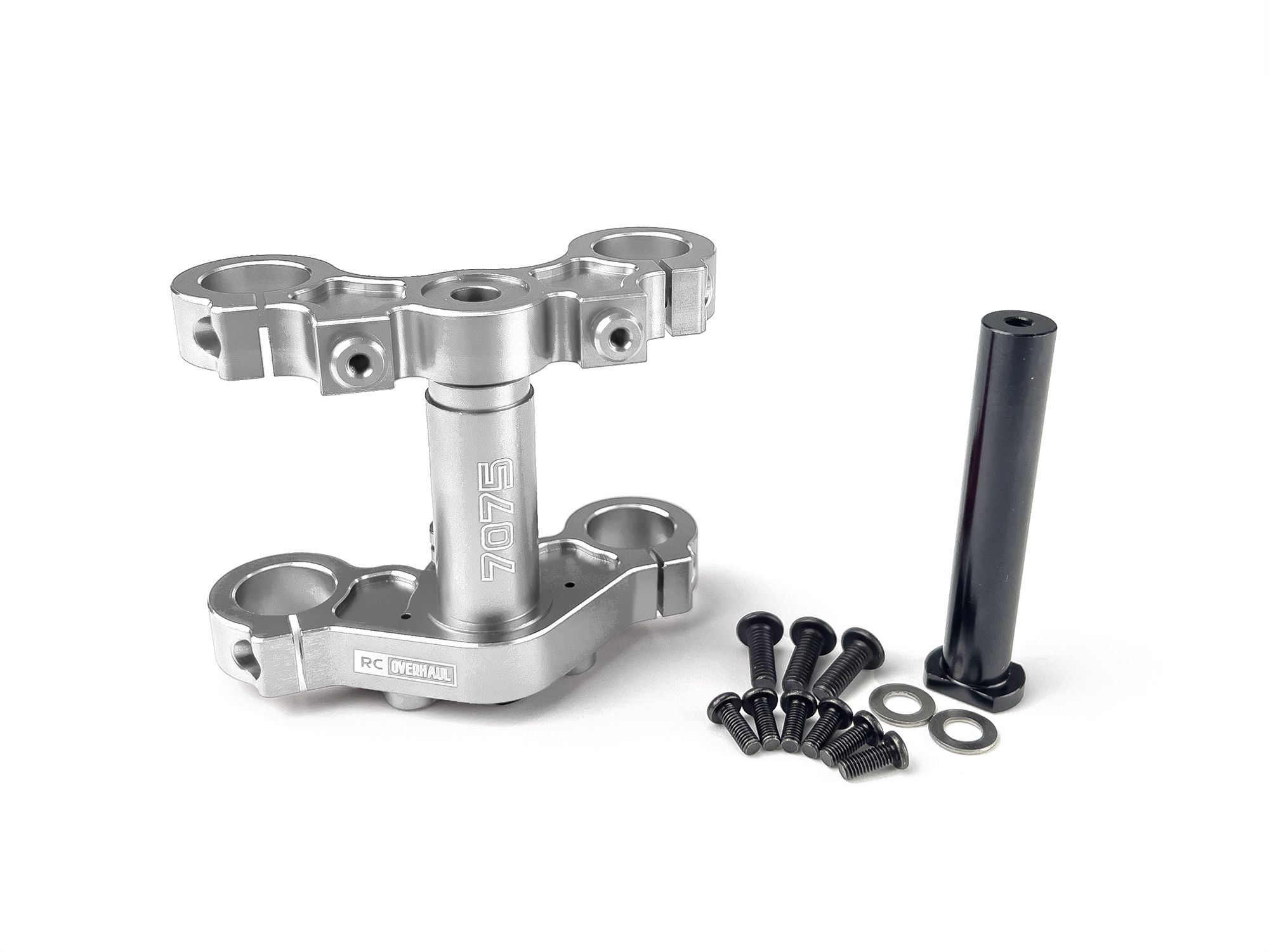 RC Overhaul Aluminum Triple Clamp Set, Promoto, Silver (G-RCO-MX03S)