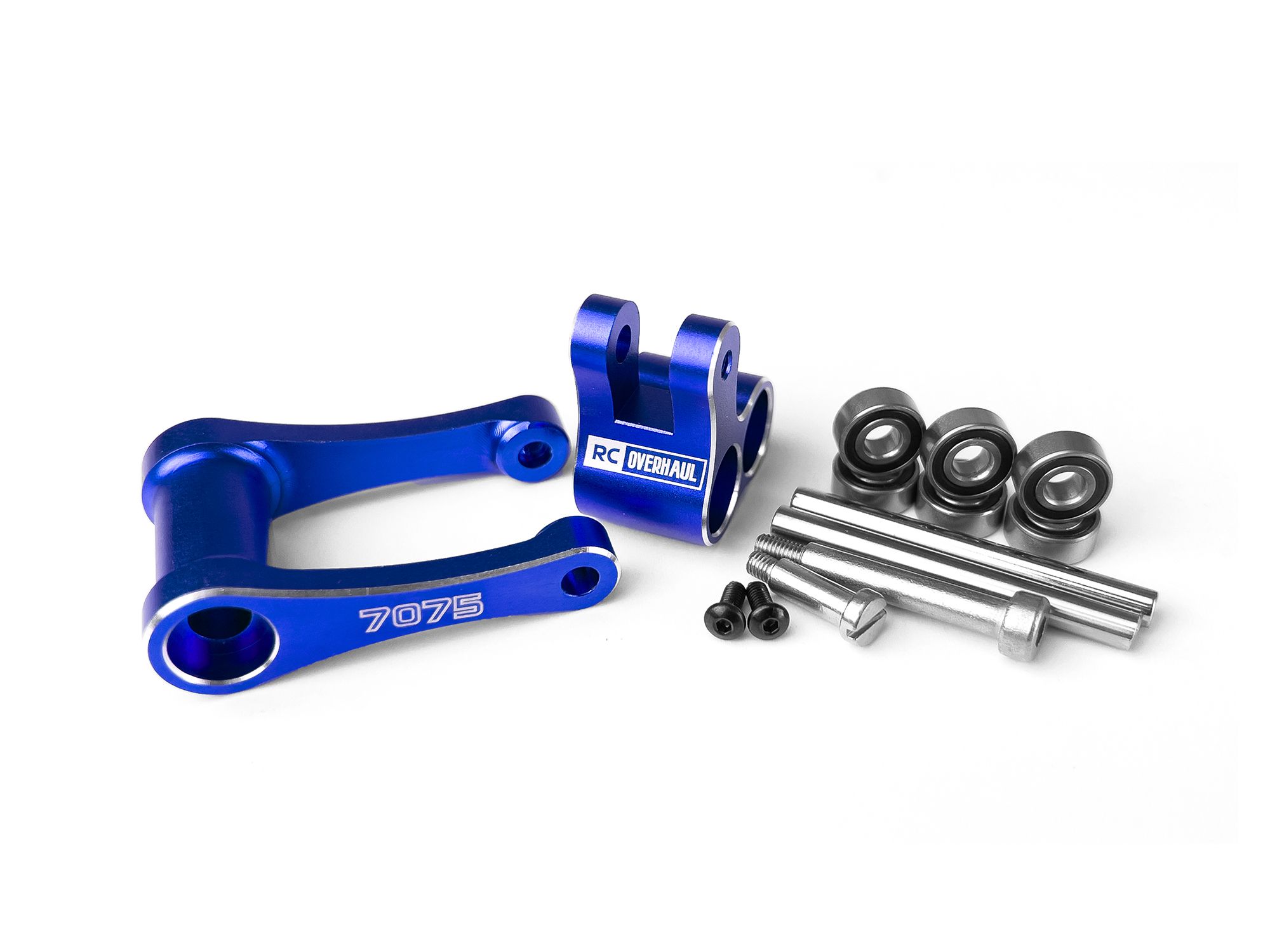 RC Overhaul Aluminum Knuckle &amp; Pull Rod, Promoto, Blue (G-RCO-MX04BL)