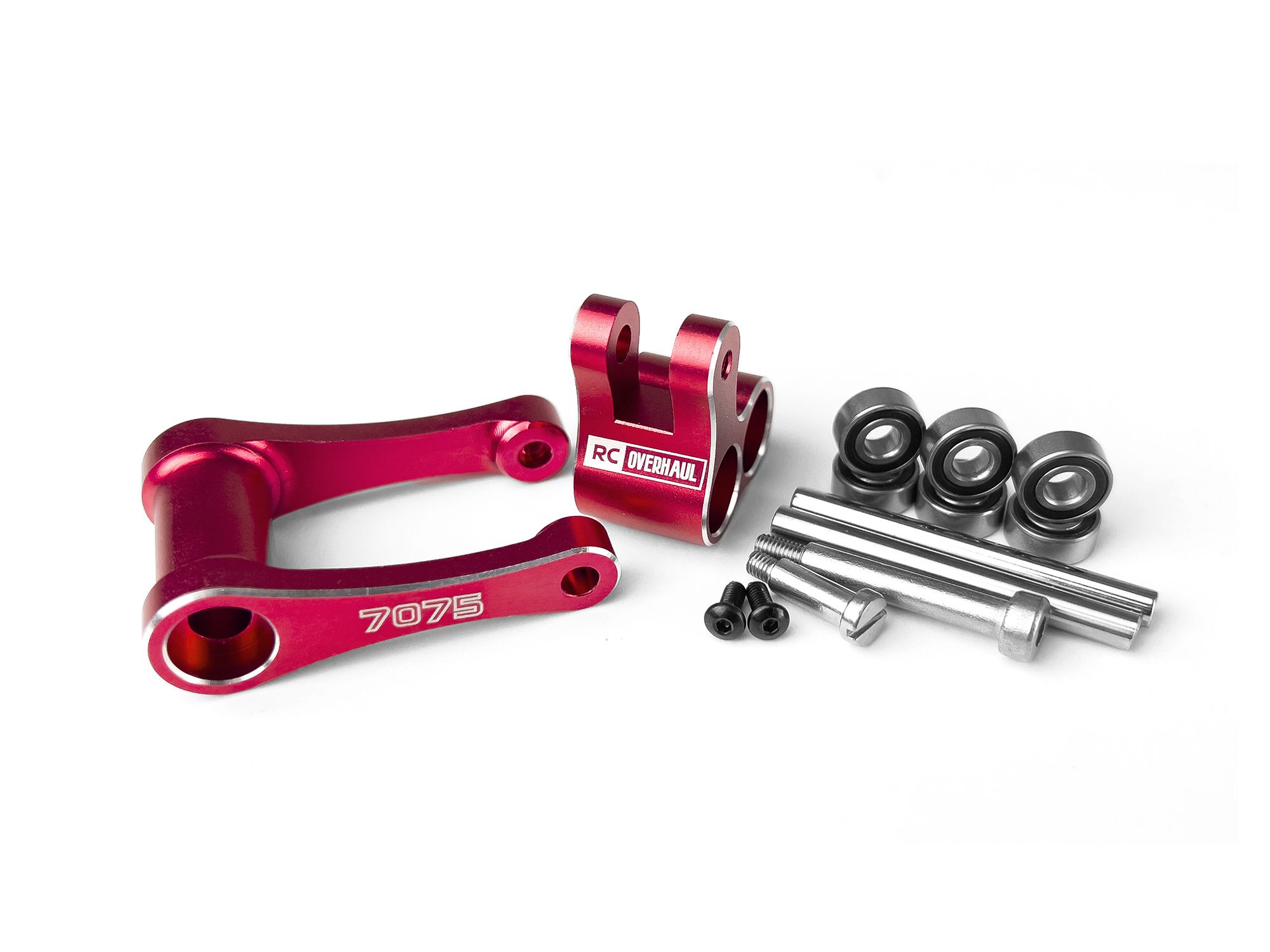 RC Overhaul Aluminum Knuckle &amp; Pull Rod, Promoto, Red (G-RCO-MX04R)