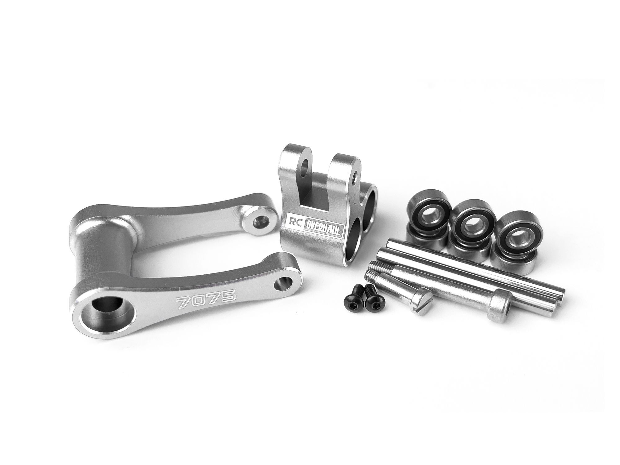 RC Overhaul Aluminum Knuckle &amp; Pull Rod, Promoto, Silver (G-RCO-MX04S)