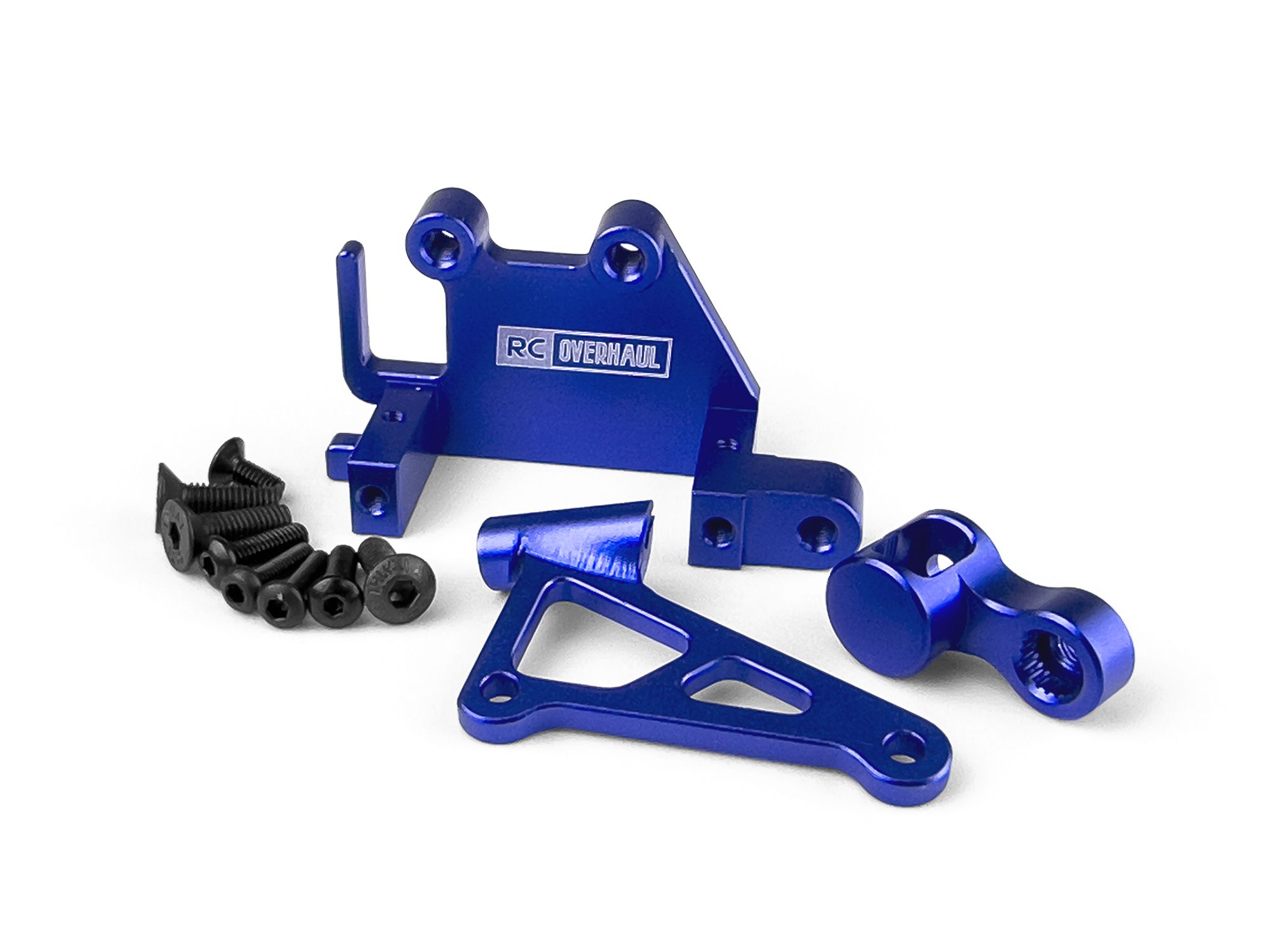 RC Overhaul Aluminum Servo Mount Set, Promoto, Blue (G-RCO-MX05BL)