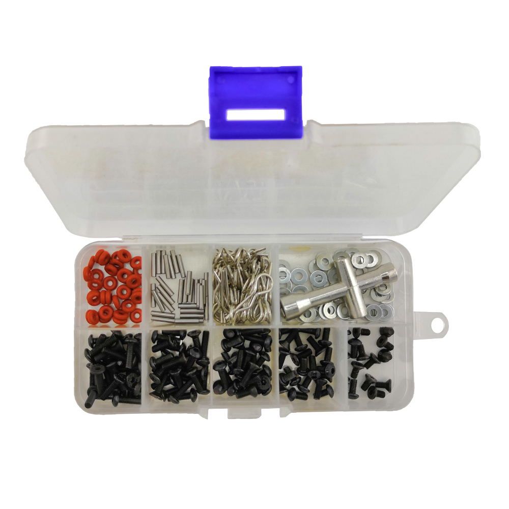 RC Overhaul Screws &amp; Parts Pit Box 1/10th (161pcs boxed) (G-RCO-SCR002)
