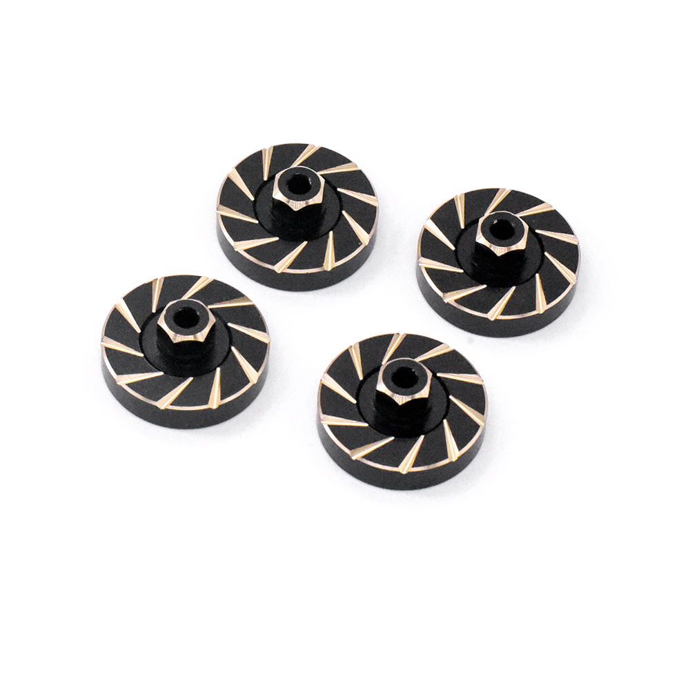 RC Overhaul Hex Wheel Weight Blk Brass, Ext (4) TRX-4M (G-RCO-TRX007)