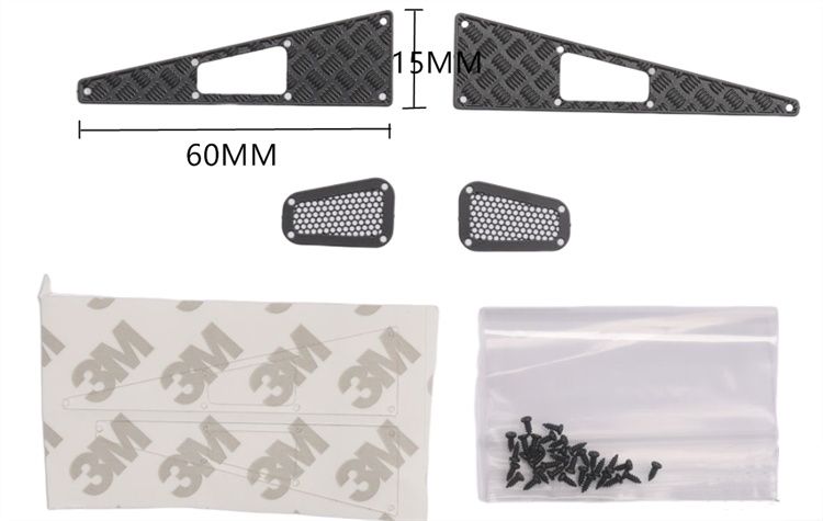 RC Overhaul Hood Trim Fittings Black TRX-4M Defender (G-RCO-TRX017B)