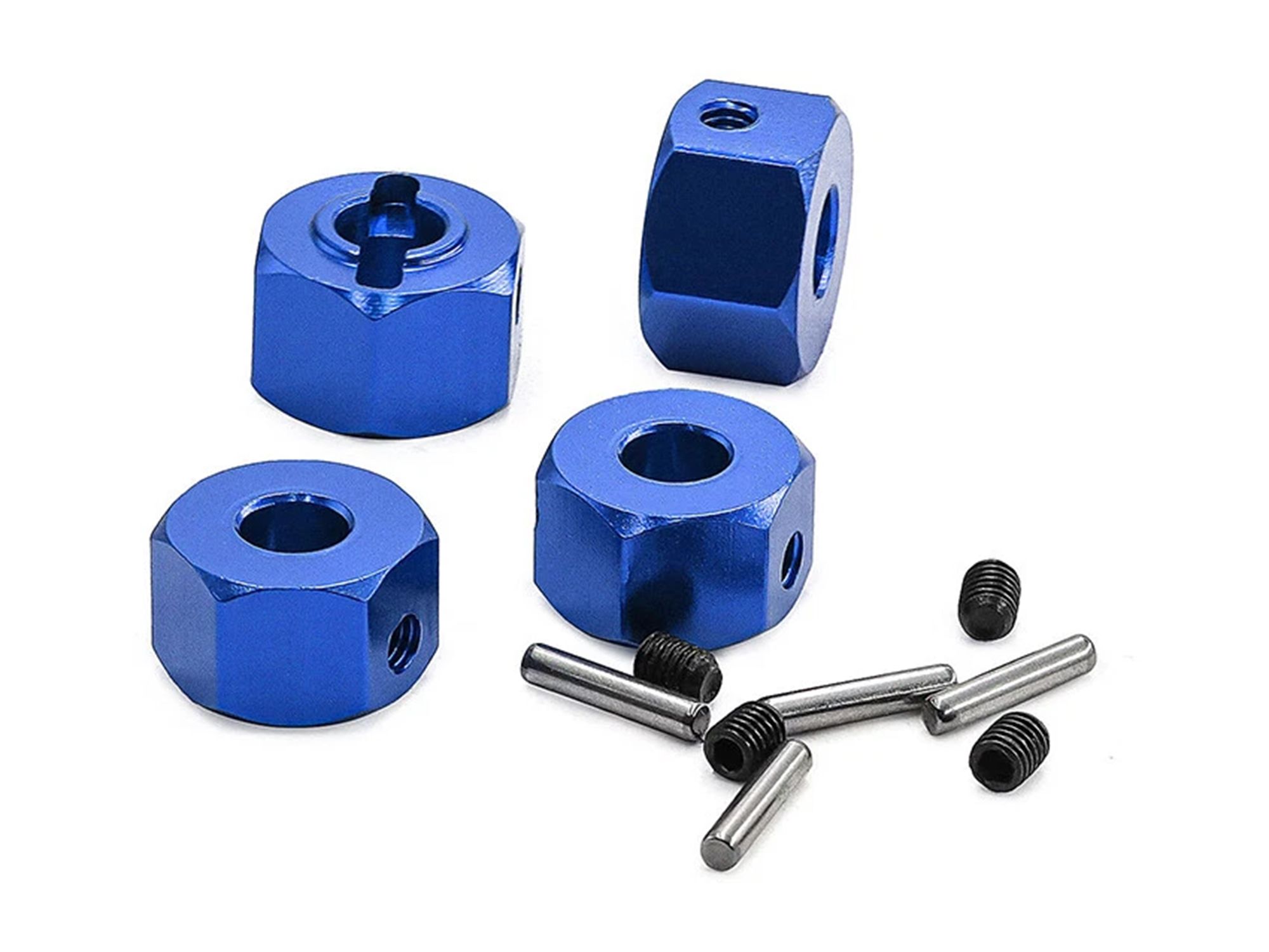 RC Overhaul Aluminium Hex Drive (pk4), Blue, Traxxas Mini Maxx (G-RCO-TRX048BL)