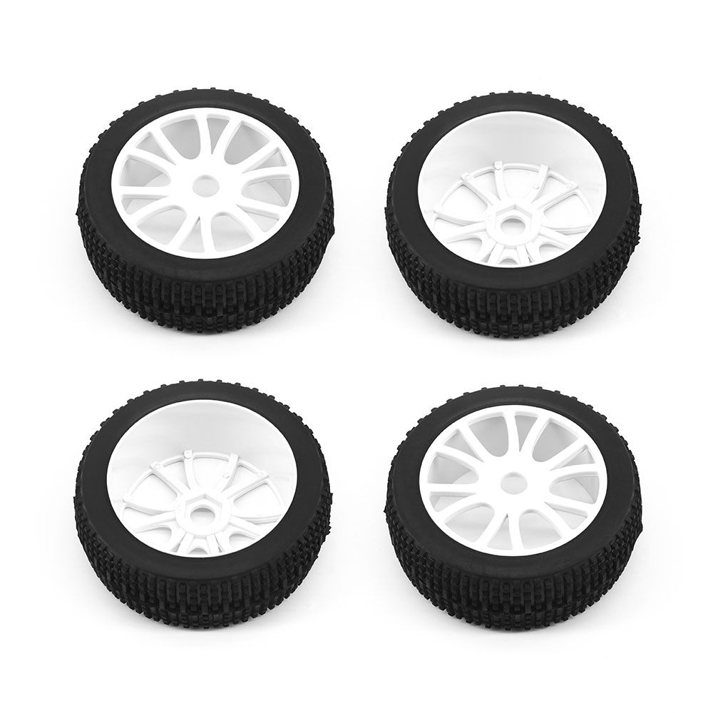 RC Overhaul Buggy Wheel &amp; Tyre (pk4) 1/8th Offroad, White (G-RCO-UN002)