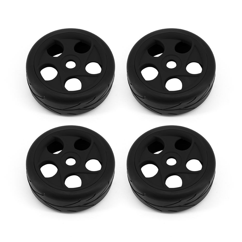 RC Overhaul Buggy Wheel &amp; Tyre Set 1/8th Onroad, Black (G-RCO-UN005)
