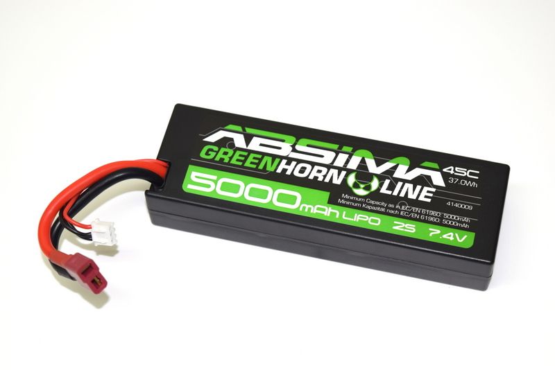 Absima Greenhorn V2 Lipo 7.4V-50C 5000 Hardcase (T-Plug) ( AB 4140009)
