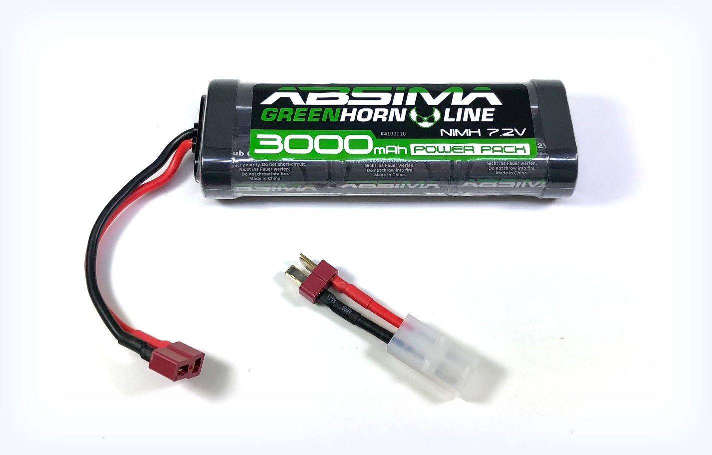 Absima Greenhorn V2 NiMh 7.2V 3000 (T-Plug + Tamiya Adaptor) ( AB 4100010)
