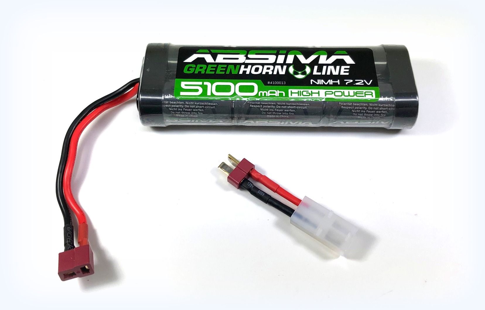 Absima Greenhorn V2 NiMh 7.2V 5100 (T-Plug + Tamiya Adaptor) ( AB 4100013)