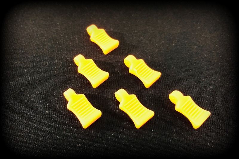 Absima Rubber Body Clips Holder, Neon Orange (6) ( AB 2440055)