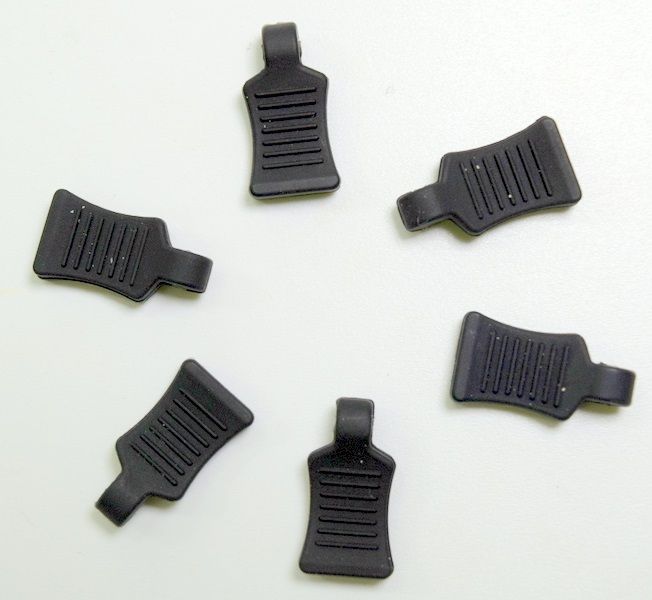 Absima Rubber Body Clips Holder, BLack (6) ( AB 2440057)