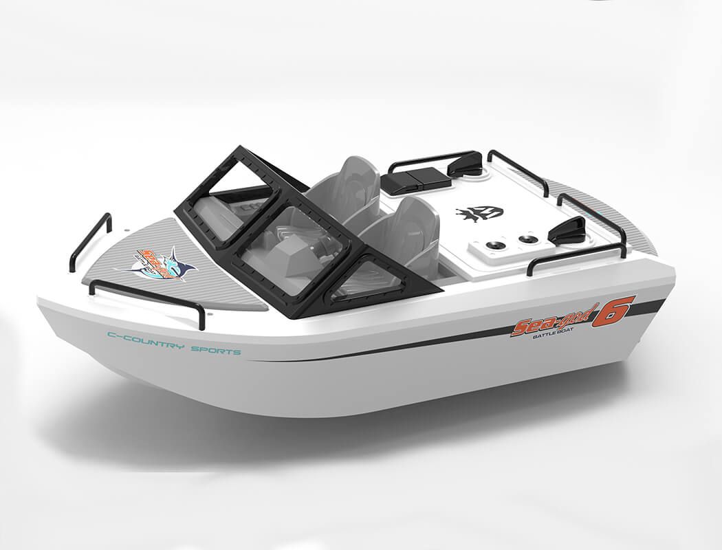 Heng Long Sea-God 6 Karting Brushless RTR Boat - 245mm White (HL3701-W)