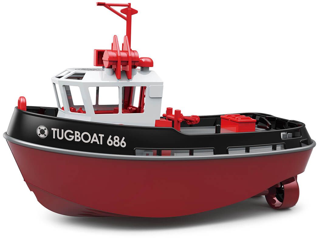 Heng Long 1:72 RTR Tugboat 686 2.4Ghz 230mm - Black (HL3800-B)