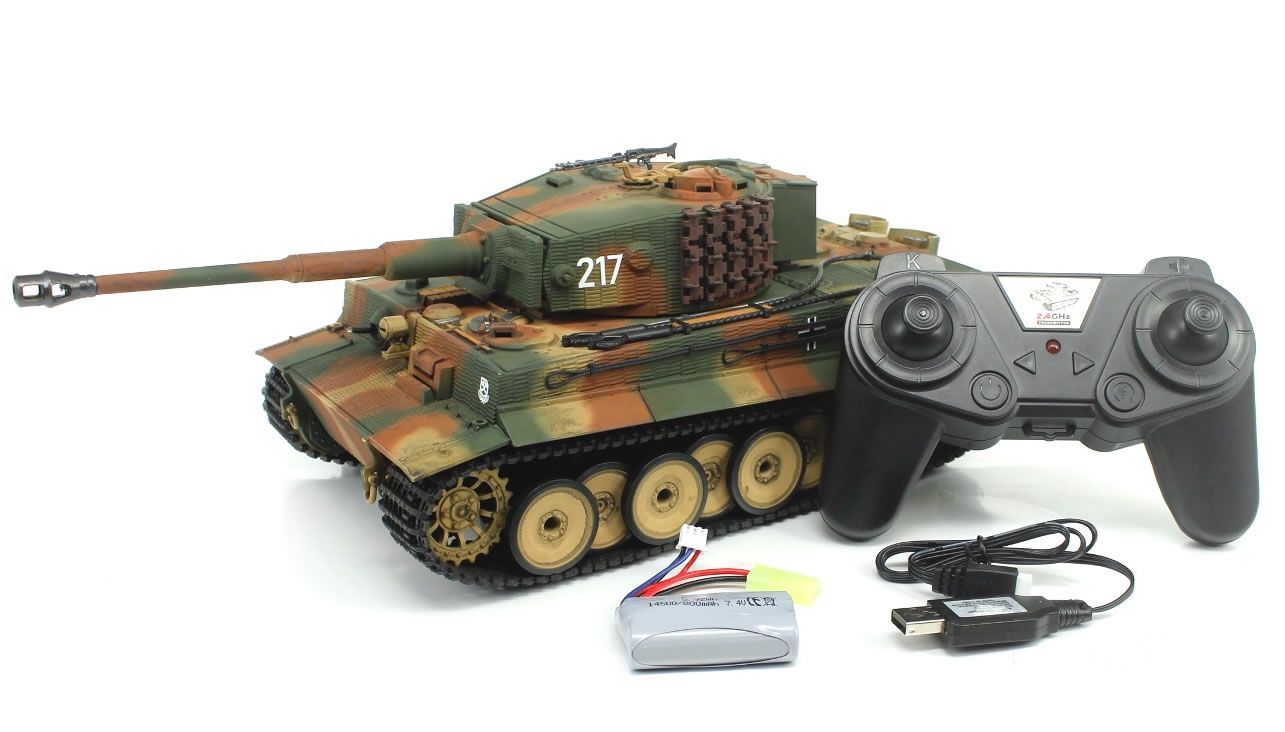 Henglong 1:24 Tiger 1 With Infrared Battle System (2.4Ghz + Shooter + Sound)(HLG3841-G)