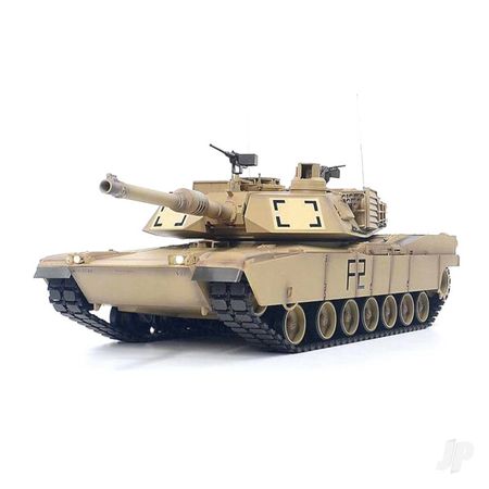 Henglong 1:16 US M1A2 Abrams with Infrared Battle System (2.4GHz + Shooter + Smoke + Sound +  Metal Gearbox + Tracks + Drive Wheel) (HLG3918-1UA)