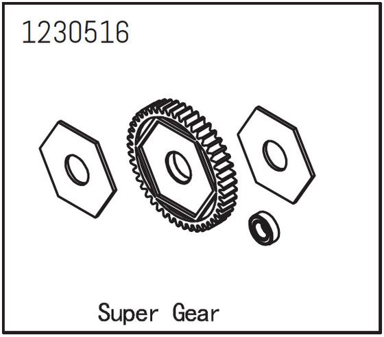 Absima Main Gear With Slipper Pads ( AB 1230516)