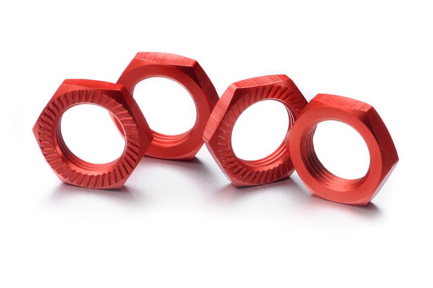 Absima Hex locknut 17mm Red (4)( AB 2560007)