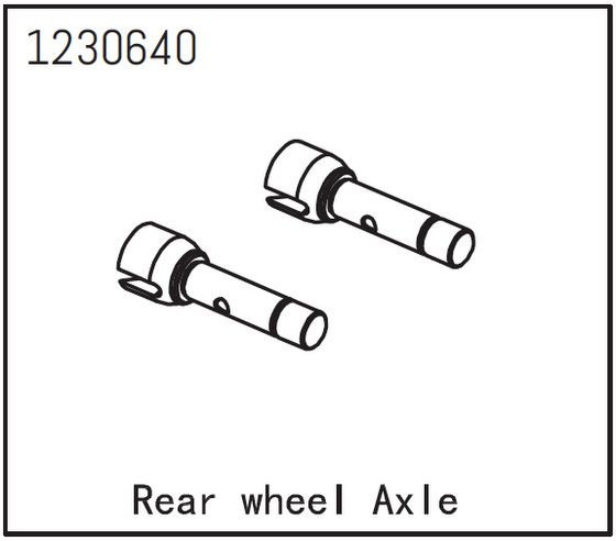 Absima Rear Wheel AXLe (2) ( AB 1230640)
