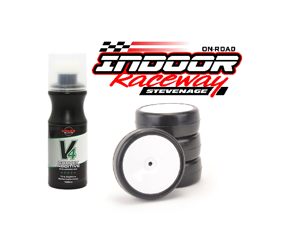 MR33 V4 Carpet Additive 100ml (MR33-0004) + Rush Pre-Glued Carpet Tyres 30PCM (4) - IRS MEMBERS ONLY