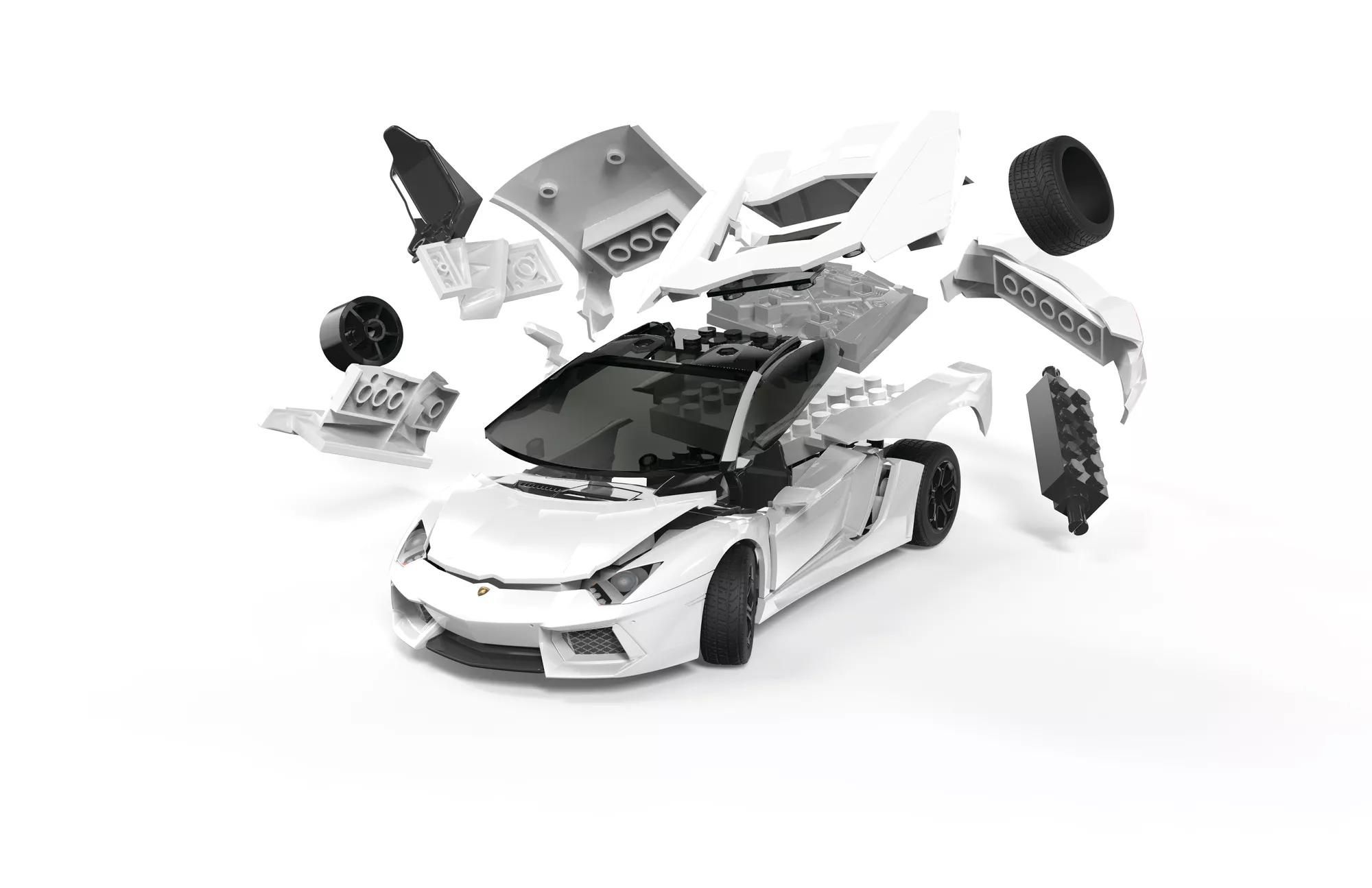 Airfix QUICKBUILD Lamborghini Aventador white (J6019)